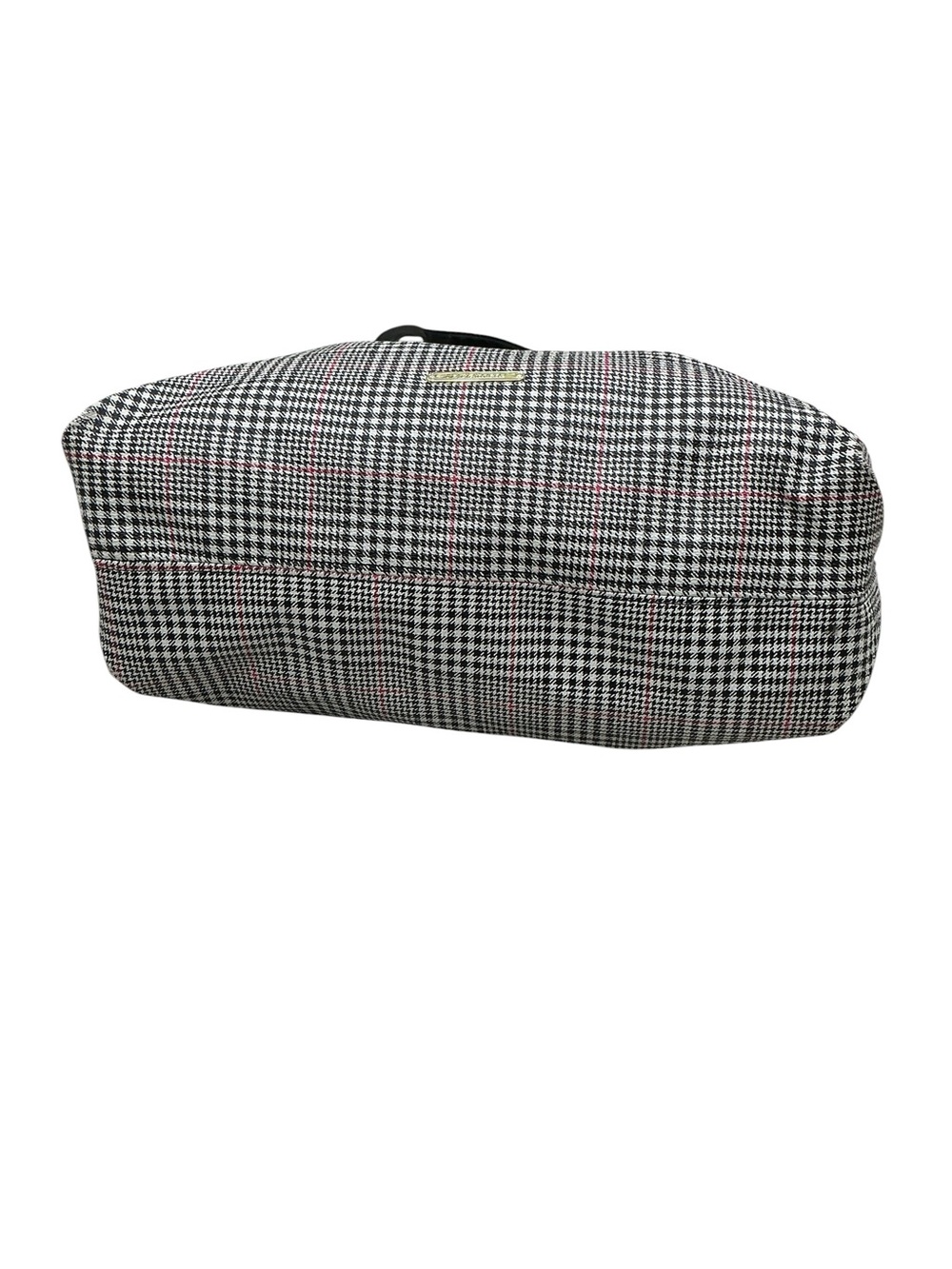 Liz Claiborne Houndstooth Shoulder Bag Tassel 3 Compartment Preppy Heritage Chic - Picture 7 of 16